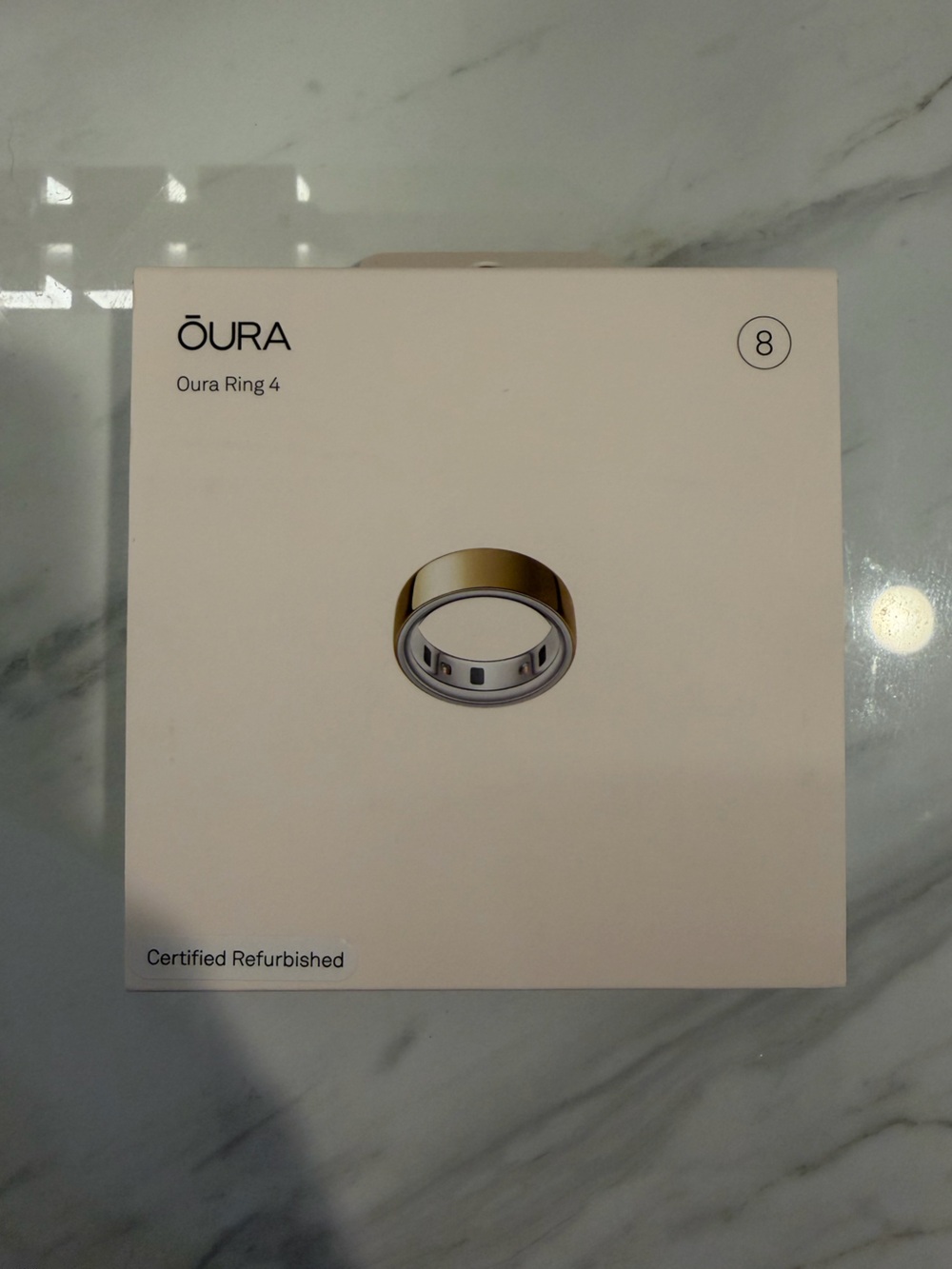 Oura Ring 4 Smart Ring - Gold Size 8